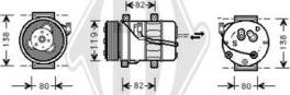 Diederichs DCK1592 - Compressor, air conditioning autospares.lv