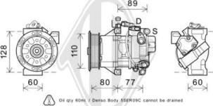 Diederichs DCK1561 - Compressor, air conditioning autospares.lv