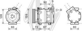 Diederichs DCK1505 - Compressor, air conditioning autospares.lv