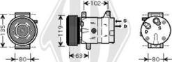 Diederichs DCK1501 - Compressor, air conditioning autospares.lv