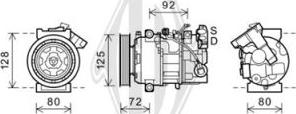 Diederichs DCK1508 - Compressor, air conditioning autospares.lv