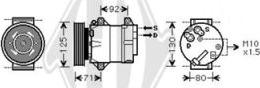 Diederichs DCK1502 - Compressor, air conditioning autospares.lv