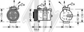 Diederichs DCK1515 - Compressor, air conditioning autospares.lv