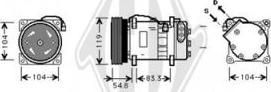 Diederichs DCK1580 - Compressor, air conditioning autospares.lv