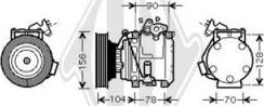 Diederichs DCK1532 - Compressor, air conditioning autospares.lv