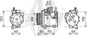 Diederichs DCK1526 - Compressor, air conditioning autospares.lv