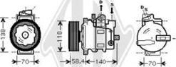Diederichs DCK1578 - Compressor, air conditioning autospares.lv