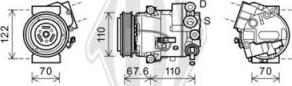 Diederichs DCK1695 - Compressor, air conditioning autospares.lv