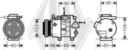 Diederichs DCK1644 - Compressor, air conditioning autospares.lv