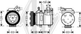 Diederichs DCK1645 - Compressor, air conditioning autospares.lv