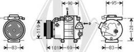 Diederichs DCK1642 - Compressor, air conditioning autospares.lv