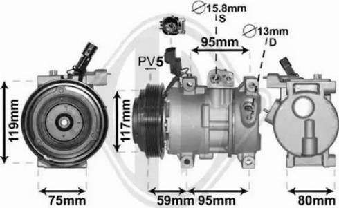 Diederichs DCK1656 - Compressor, air conditioning autospares.lv