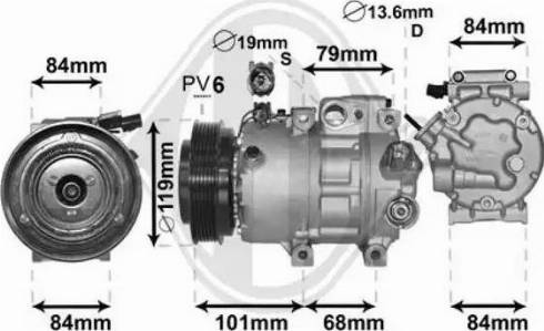 Diederichs DCK1660 - Compressor, air conditioning autospares.lv