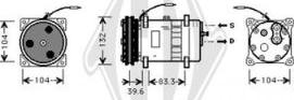 Diederichs DCK1604 - Compressor, air conditioning autospares.lv