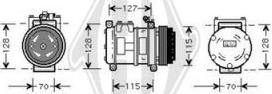 Diederichs DCK1608 - Compressor, air conditioning autospares.lv