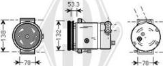 Diederichs DCK1611 - Compressor, air conditioning autospares.lv