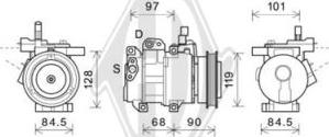 Diederichs DCK1684 - Compressor, air conditioning autospares.lv