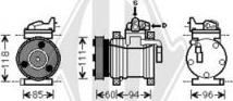 Diederichs DCK1639 - Compressor, air conditioning autospares.lv