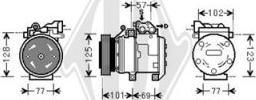 Diederichs DCK1635 - Compressor, air conditioning autospares.lv