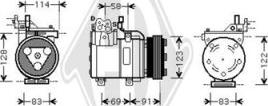 Diederichs DCK1630 - Compressor, air conditioning autospares.lv