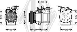 Diederichs DCK1631 - Compressor, air conditioning autospares.lv