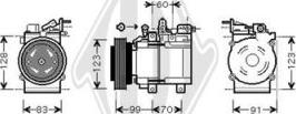 Diederichs DCK1624 - Compressor, air conditioning autospares.lv