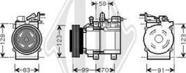 Diederichs DCK1627 - Compressor, air conditioning autospares.lv