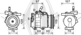 Diederichs DCK1676 - Compressor, air conditioning autospares.lv