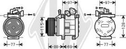 Diederichs DCK1671 - Compressor, air conditioning autospares.lv