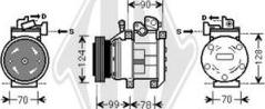 Diederichs DCK1672 - Compressor, air conditioning autospares.lv