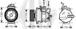 Diederichs DCK1050 - Compressor, air conditioning autospares.lv