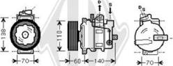 Diederichs DCK1052 - Compressor, air conditioning autospares.lv