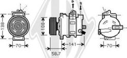 Diederichs DCK1067 - Compressor, air conditioning autospares.lv