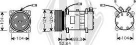 Diederichs DCK1008 - Compressor, air conditioning autospares.lv