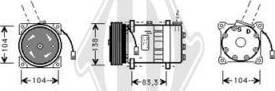 Diederichs DCK1003 - Compressor, air conditioning autospares.lv