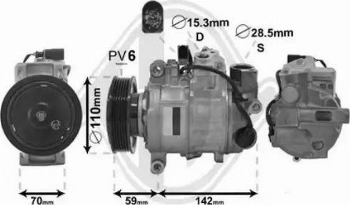 Diederichs DCK1080 - Compressor, air conditioning autospares.lv