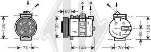 Diederichs DCK1021 - Compressor, air conditioning autospares.lv