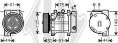 Diederichs DCK1192 - Compressor, air conditioning autospares.lv