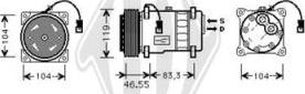 Diederichs DCK1159 - Compressor, air conditioning autospares.lv