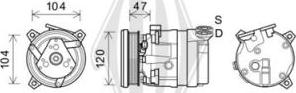 Diederichs DCK1158 - Compressor, air conditioning autospares.lv