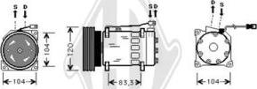 Diederichs DCK1165 - Compressor, air conditioning autospares.lv