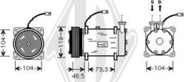 Diederichs DCK1160 - Compressor, air conditioning autospares.lv