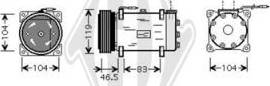 Diederichs DCK1163 - Compressor, air conditioning autospares.lv