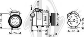 Diederichs DCK1107 - Compressor, air conditioning autospares.lv