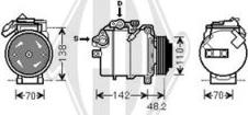Diederichs DCK1116 - Compressor, air conditioning autospares.lv