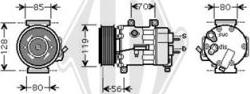 Diederichs DCK1181 - Compressor, air conditioning autospares.lv