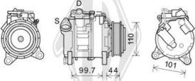 Diederichs DCK1134 - Compressor, air conditioning autospares.lv