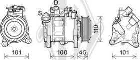 Diederichs DCK1138 - Compressor, air conditioning autospares.lv