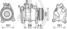 Diederichs DCK1137 - Compressor, air conditioning autospares.lv