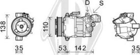 Diederichs DCK1121 - Compressor, air conditioning autospares.lv